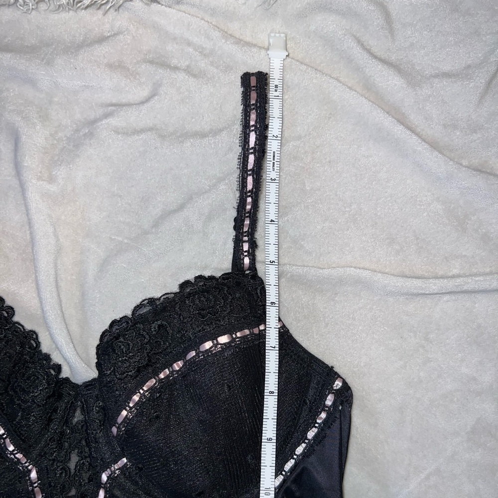 Jezebel Black & Baby Pink Mesh Corset - Picture 4 of 6
